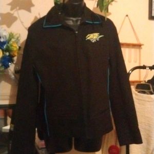 NASCAR Teal and Black Racecar Jacket Large